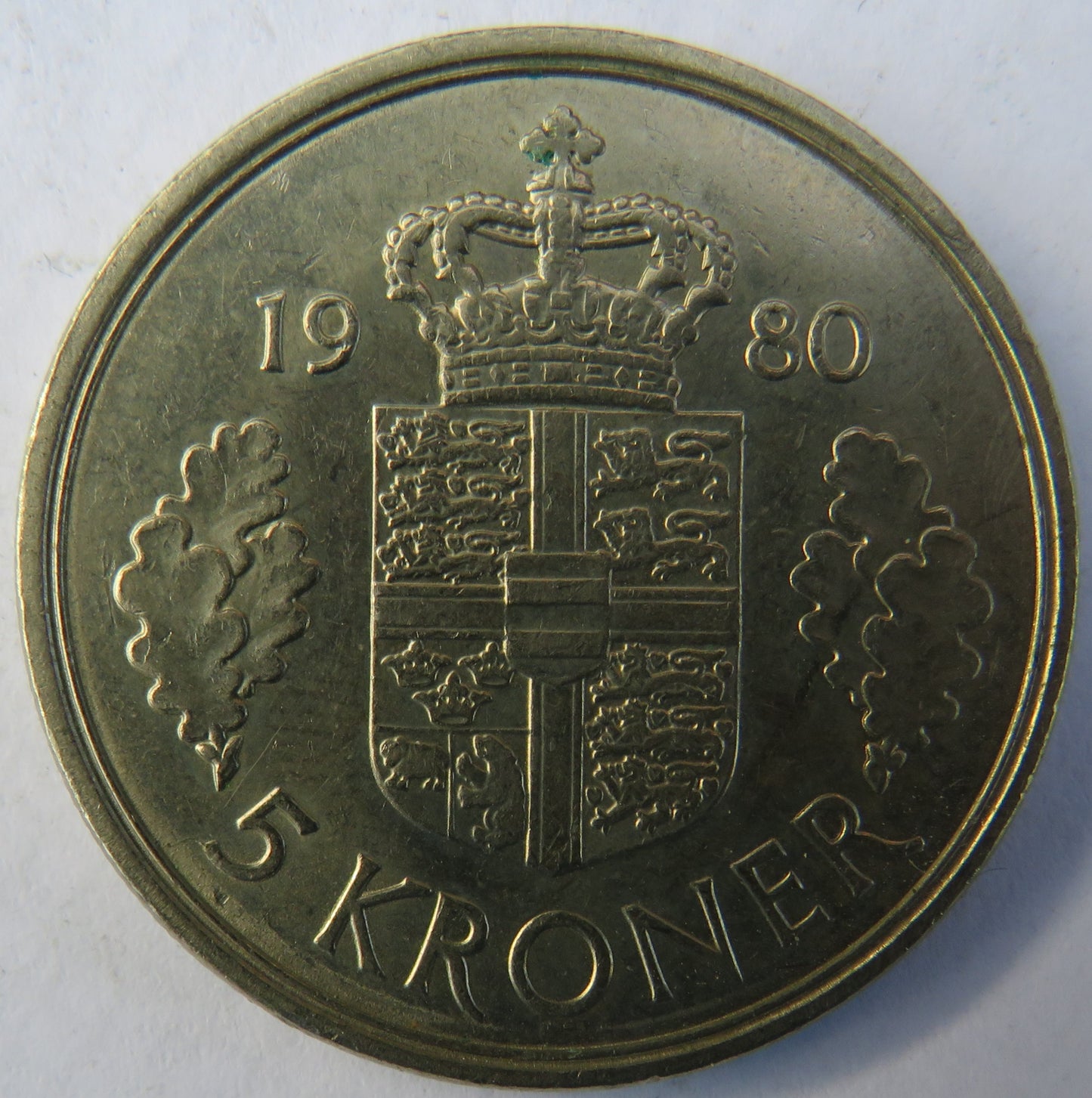 1980 Denmark 5 Kroner Coin