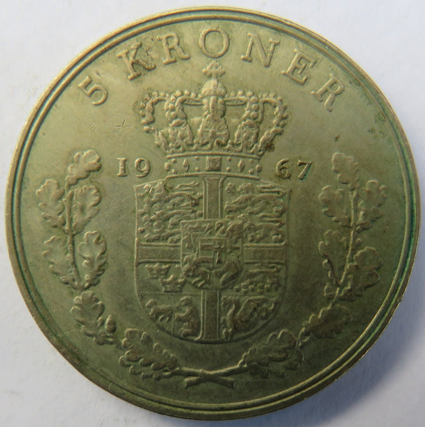 1967 Denmark 5 Kroner Coin