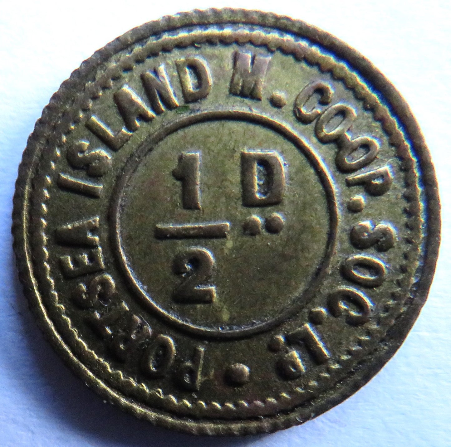 Portsea Island M. Cooperative Society Ltd 1/2d Token