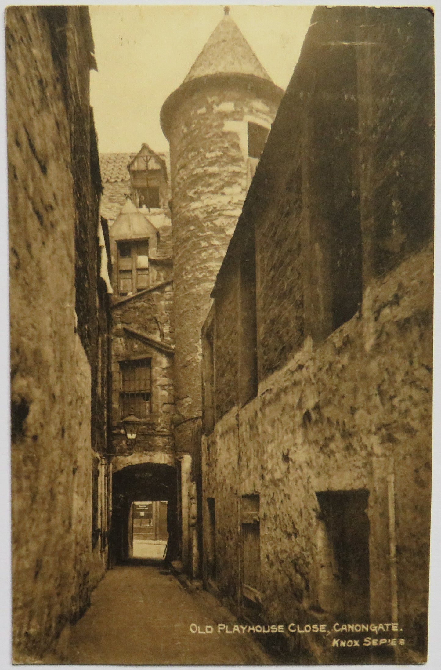 Vintage Postcard of Old Playhouse Close, Canongate