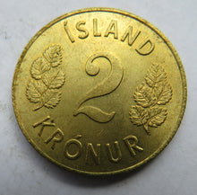 Load image into Gallery viewer, 1966 Iceland 2 Kronur Coin In High Grade
