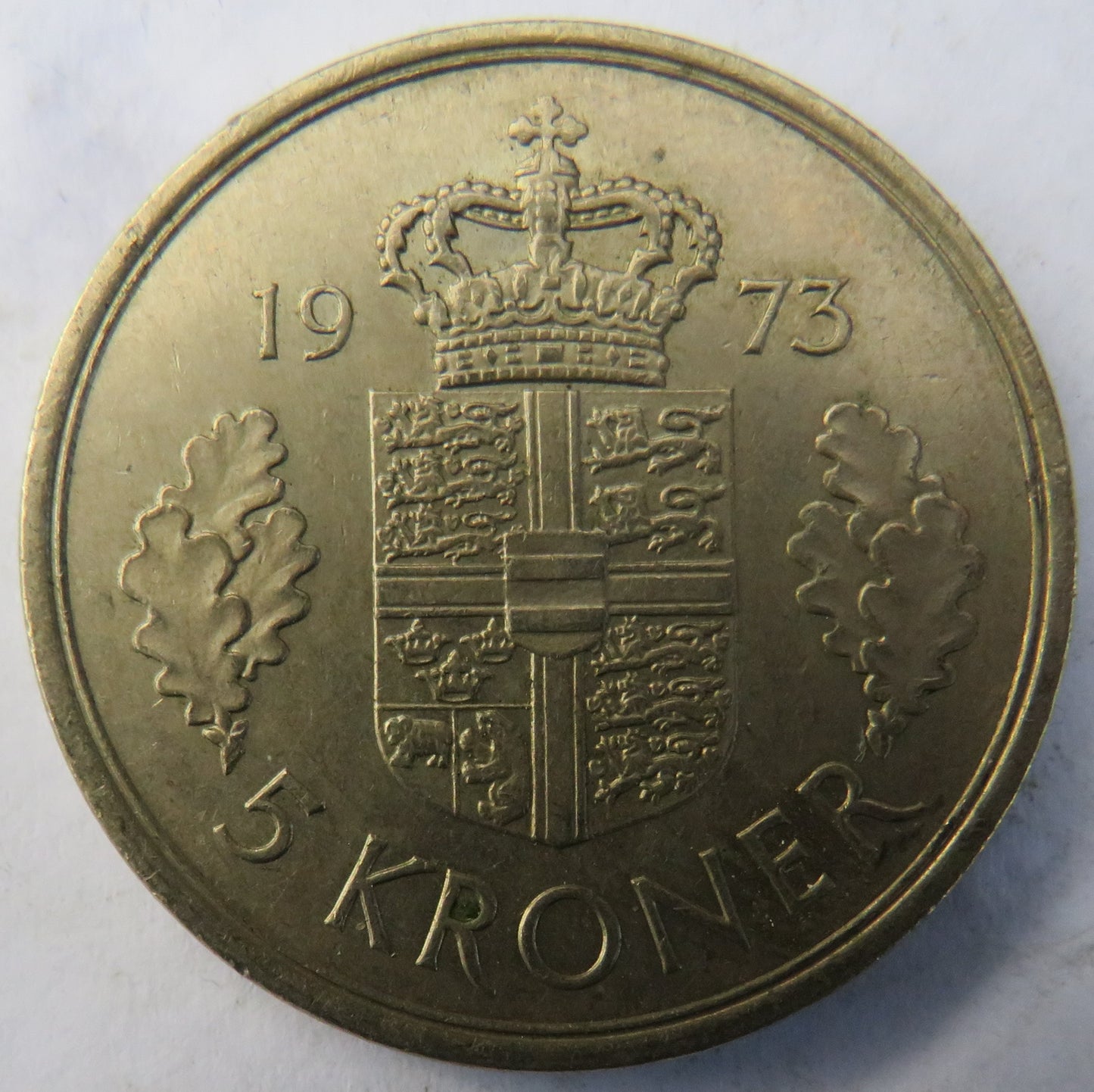 1973 Denmark 5 Kroner Coin