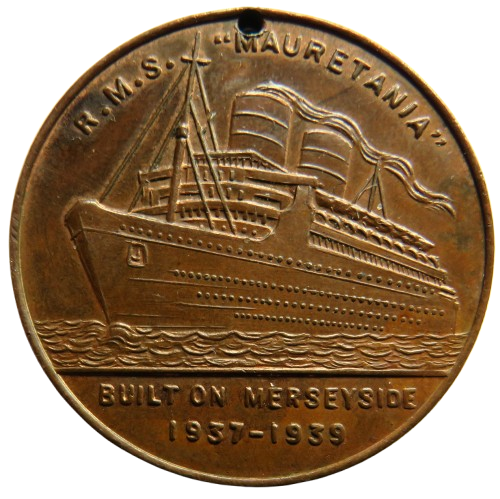 1906-1935 R.M.S. Mauretania Medal Made From The Metal of the Mauretania