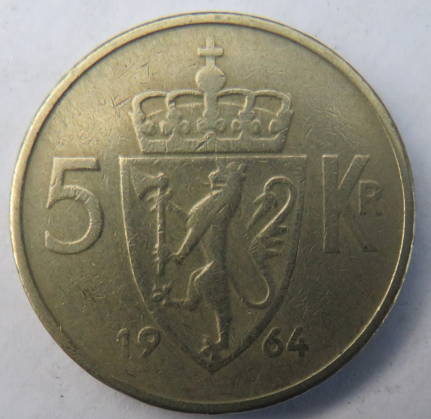 1964 Norway 5 Kroner Coin