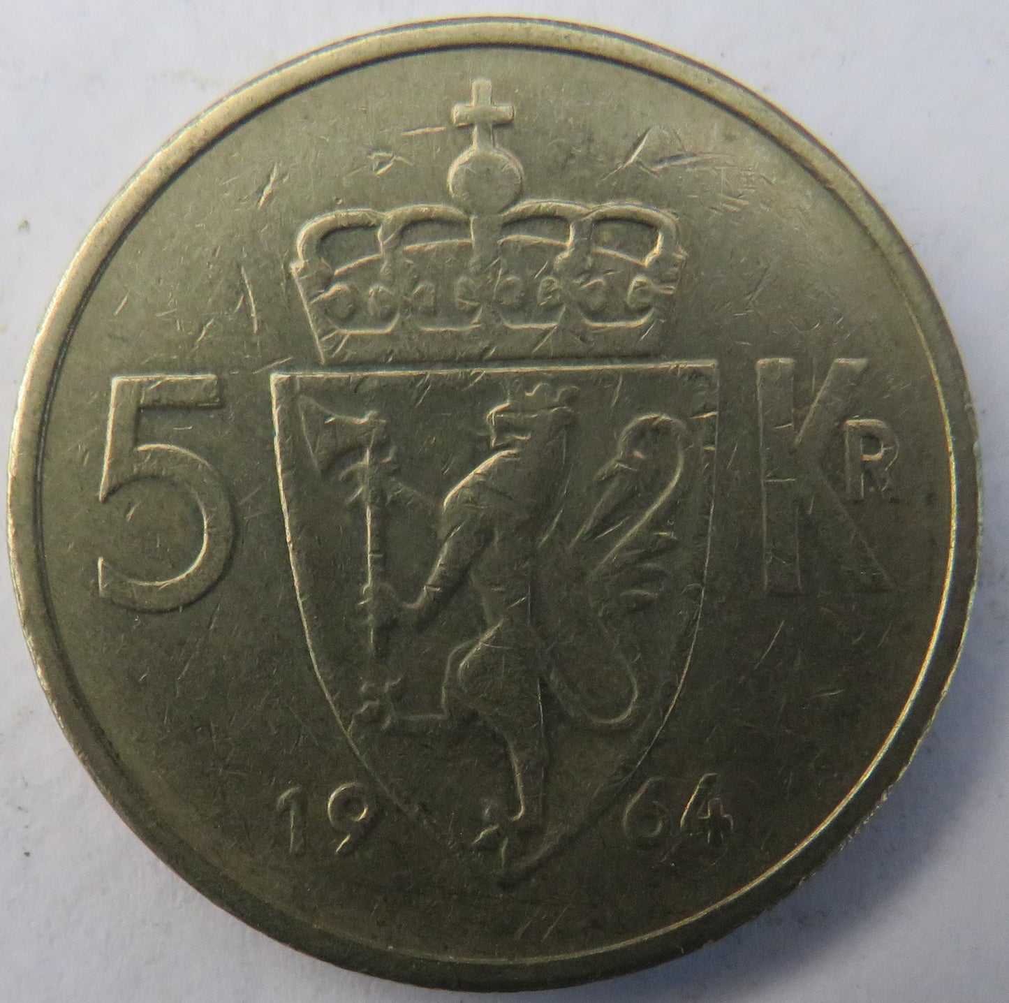1964 Norway 5 Kroner Coin