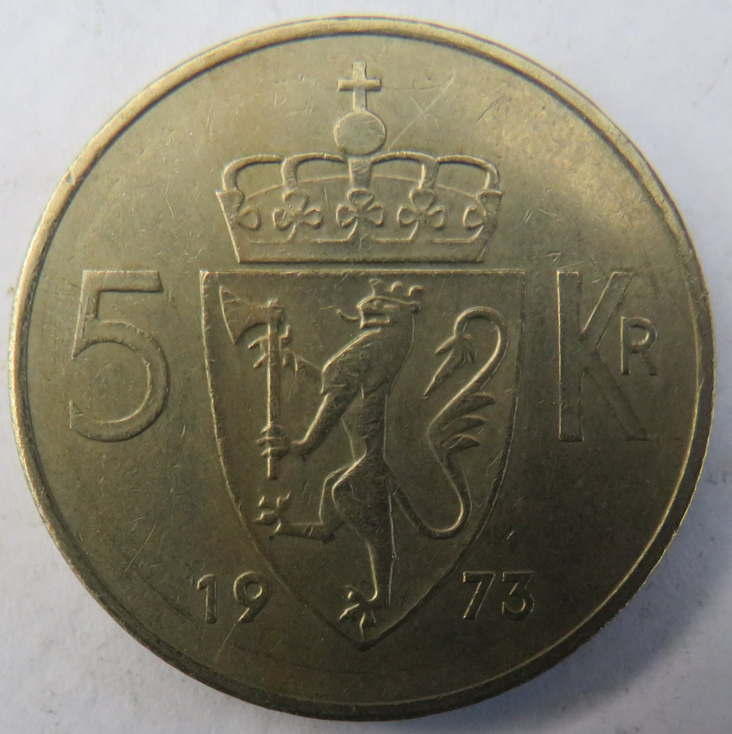 1973 Norway 5 Kroner Coin