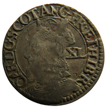 Load image into Gallery viewer, 1625-1649 Charles I Scotland 40 Pence Silver Coin
