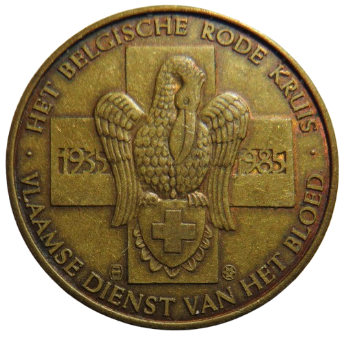 1935-1985 Belgian 50 Years Blood Donor Medal