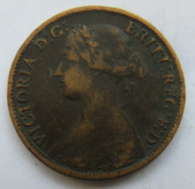 Load image into Gallery viewer, 1861 Queen Victoria Bun Head Farthing Coin - Great Britain
