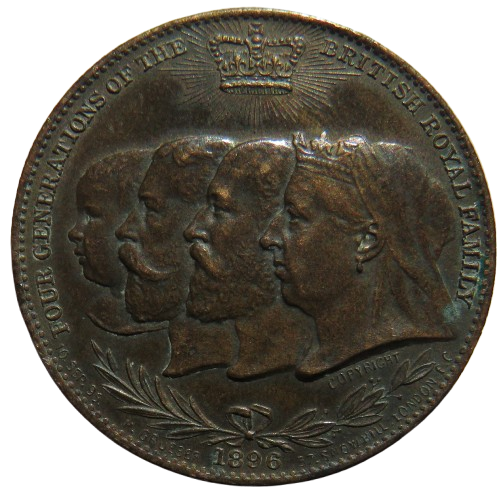 1896 Four Generations of the British Royal Family Remington Typewriter Medal
