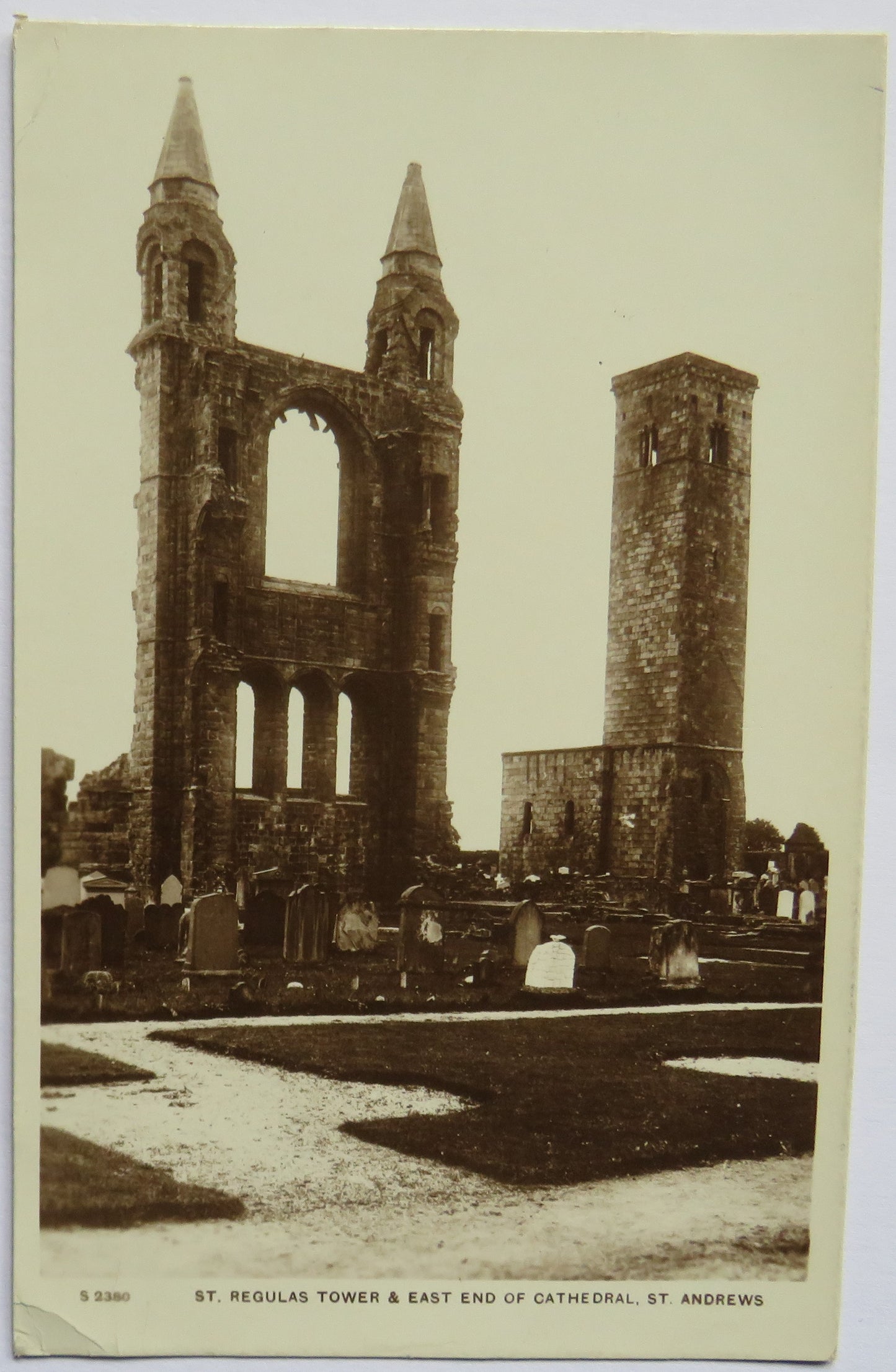 Vintage Postcard of St. Regulas Tower & East End of Cathedral, St. Andrews