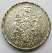 Load image into Gallery viewer, 1966 Queen Elizabeth II Canada Silver 50 Cents Coin
