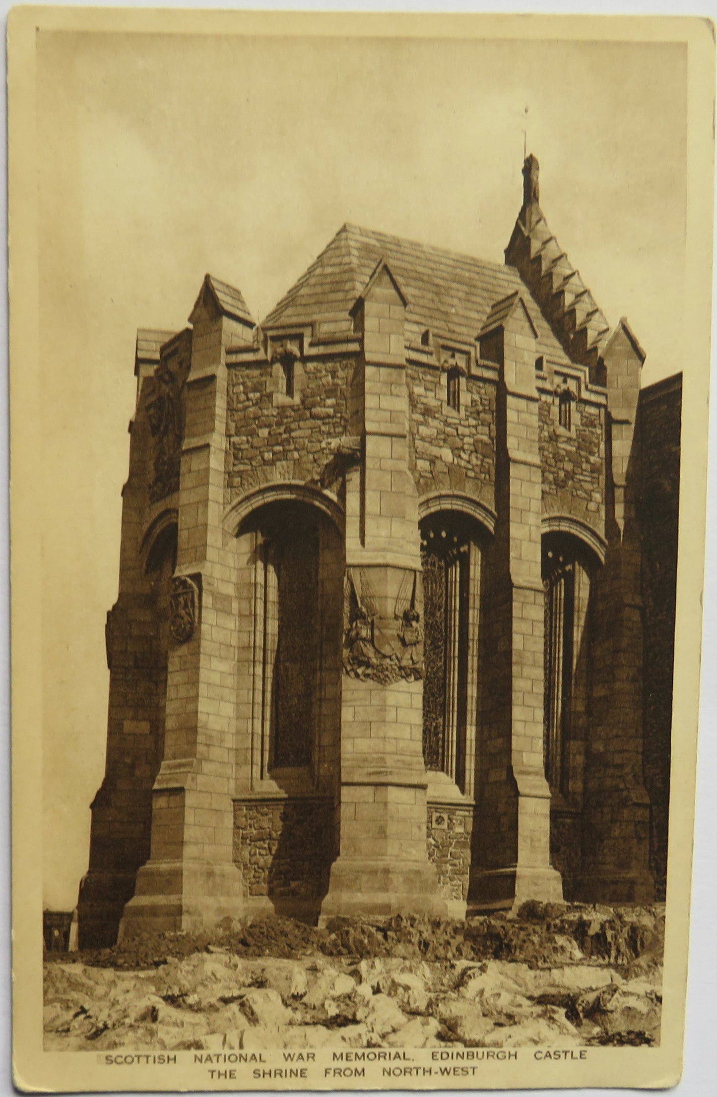 Vintage Postcard of Scottish National War Memorial, Edinburgh Castle, The Shrine from North-West