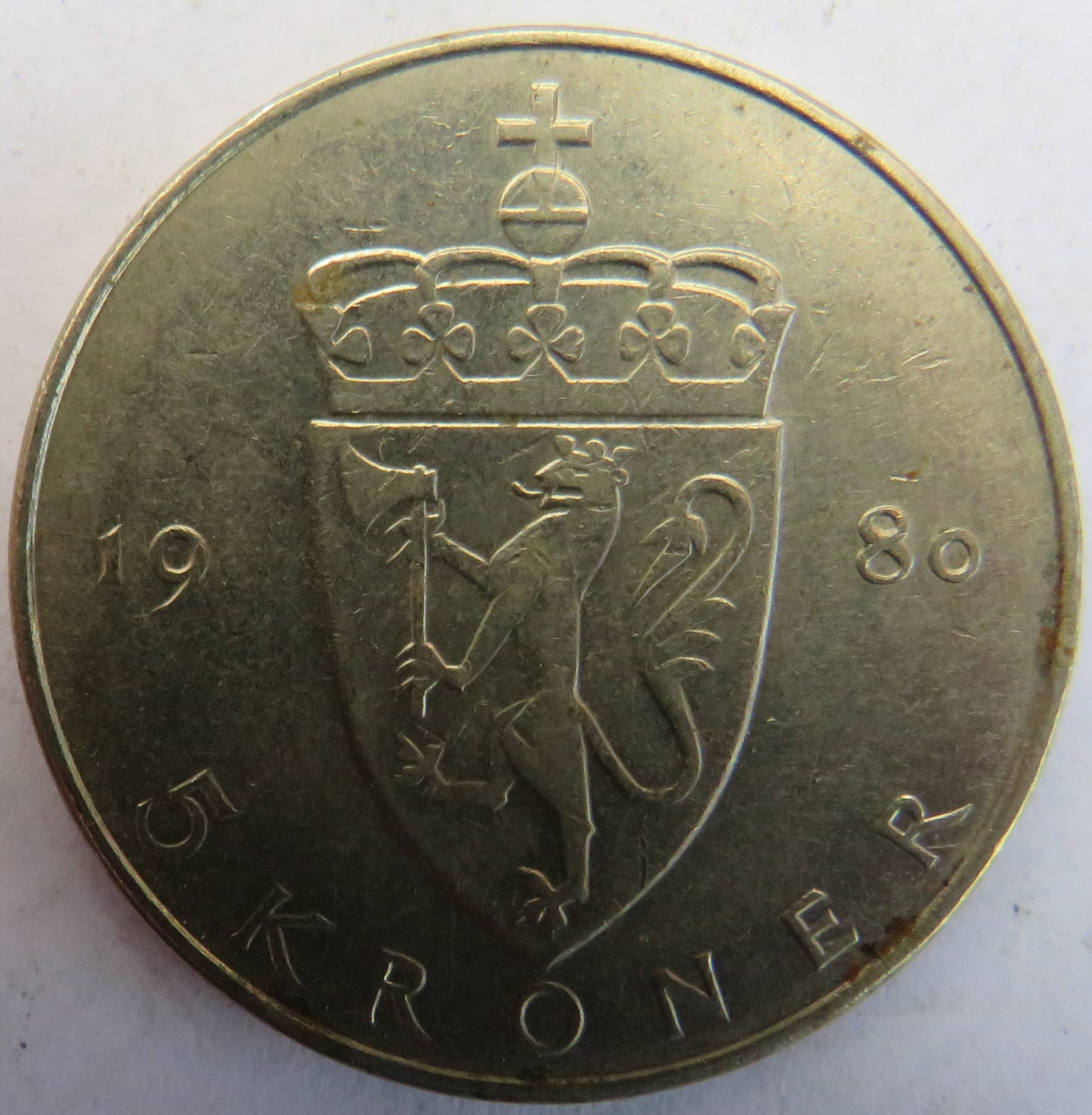 1980 Norway 5 Kroner Coin