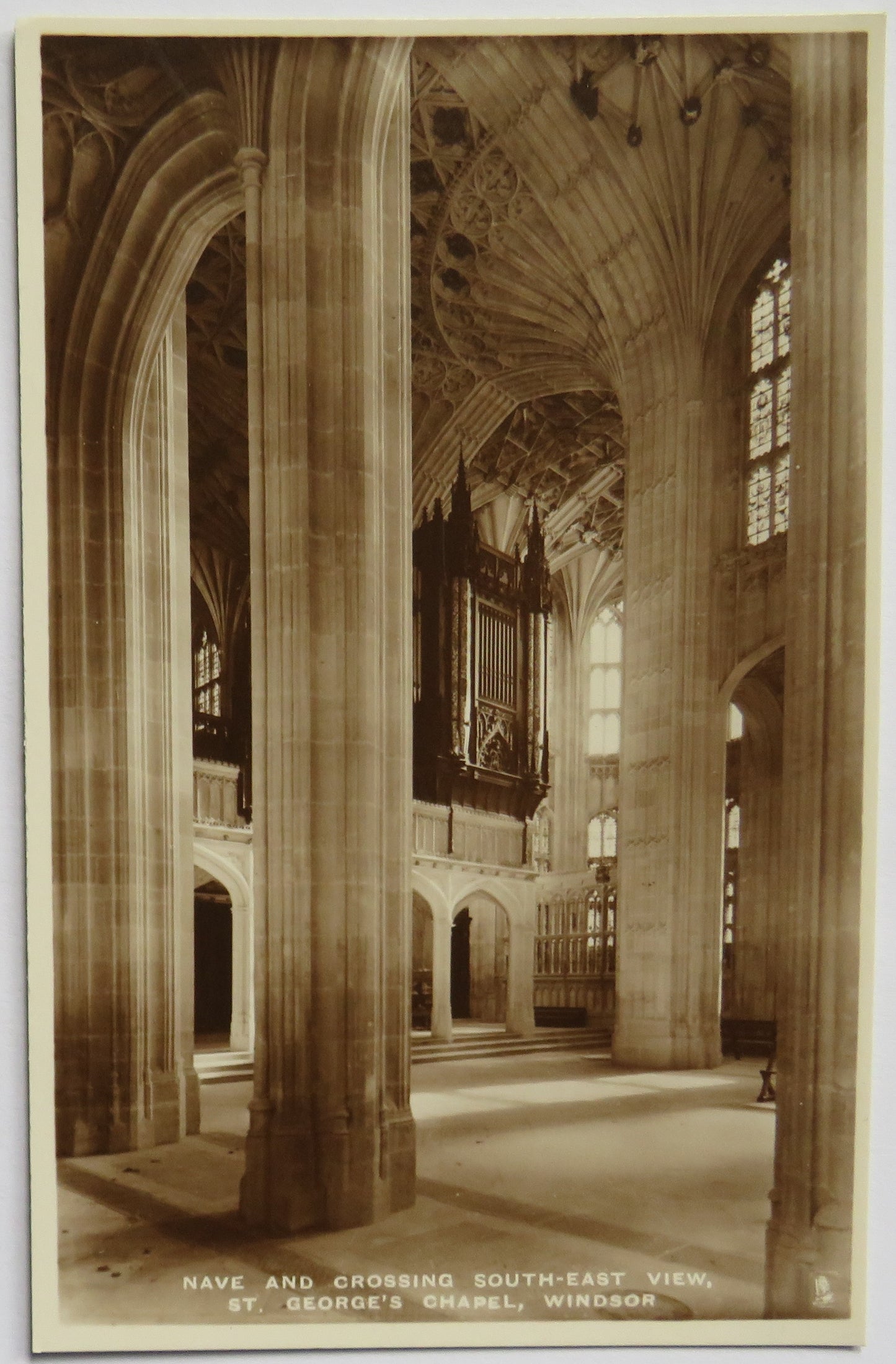 Vintage Postcard of Nave and Crossing South-East View, St. George's Chapel, Windsor