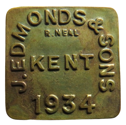 J. Edmonds & Sons Kent 1934 Token