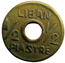 Load image into Gallery viewer, 1941 Lebanon / Liban 1/2 Girush / Piastres Coin WWII
