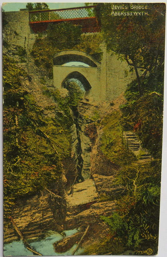 Vintage Postcard of Devils Bridge, Aberystwyth