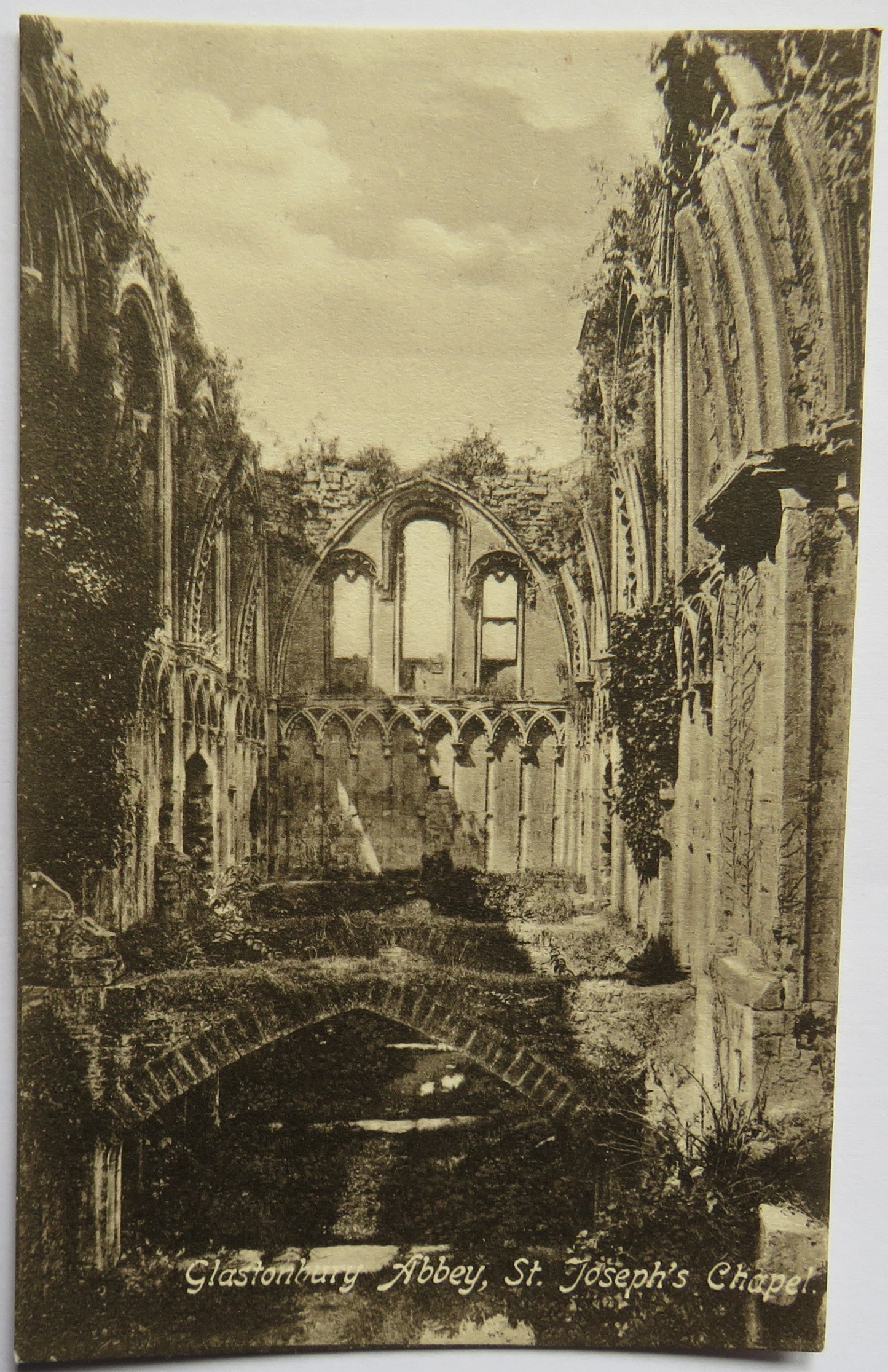 Vintage Postcard of Glastonbury Abbey, St. Joseph's Chapel