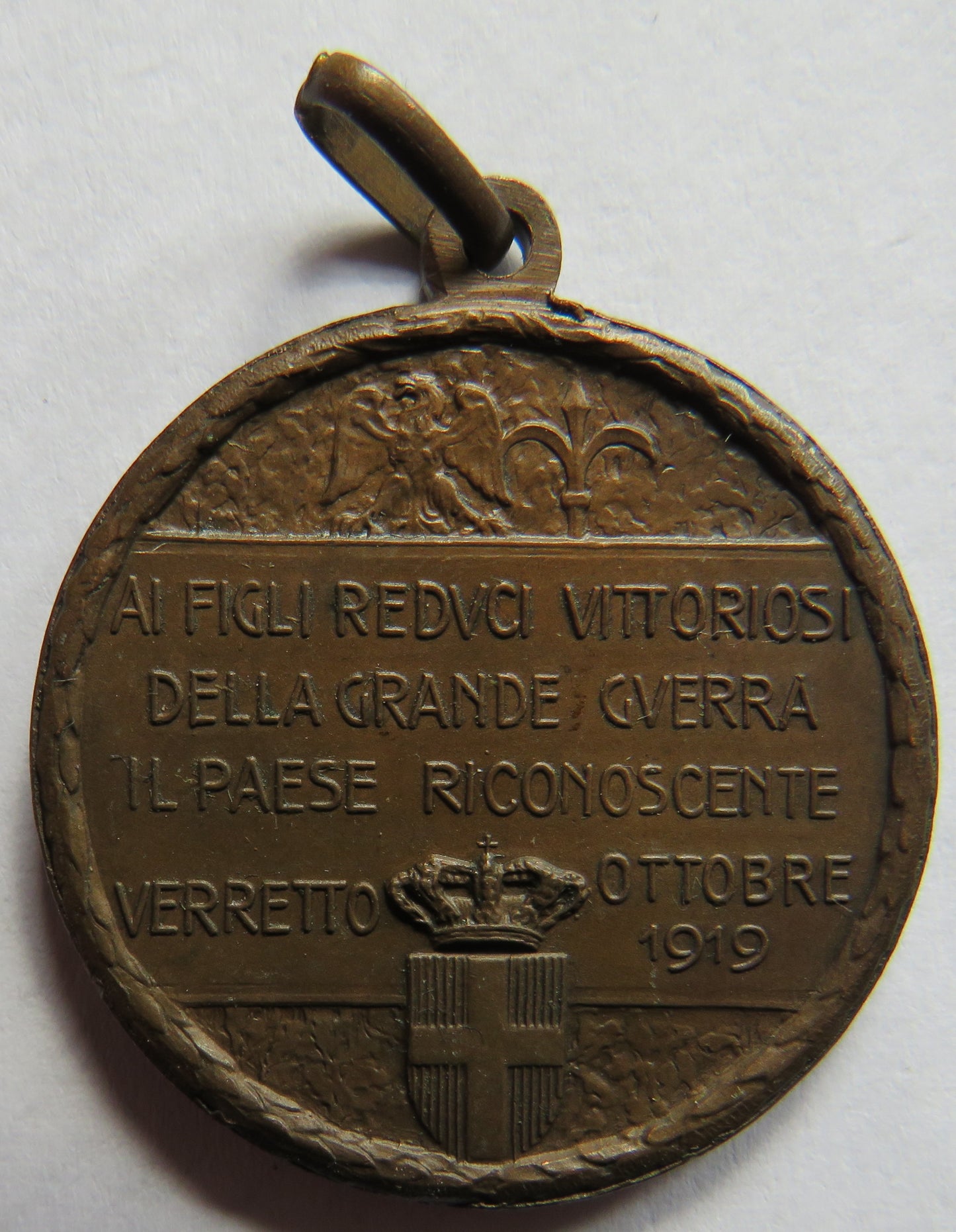 Al Figli Redvci Vitoriosi Della Grande Guerra 1919 Italian Medal