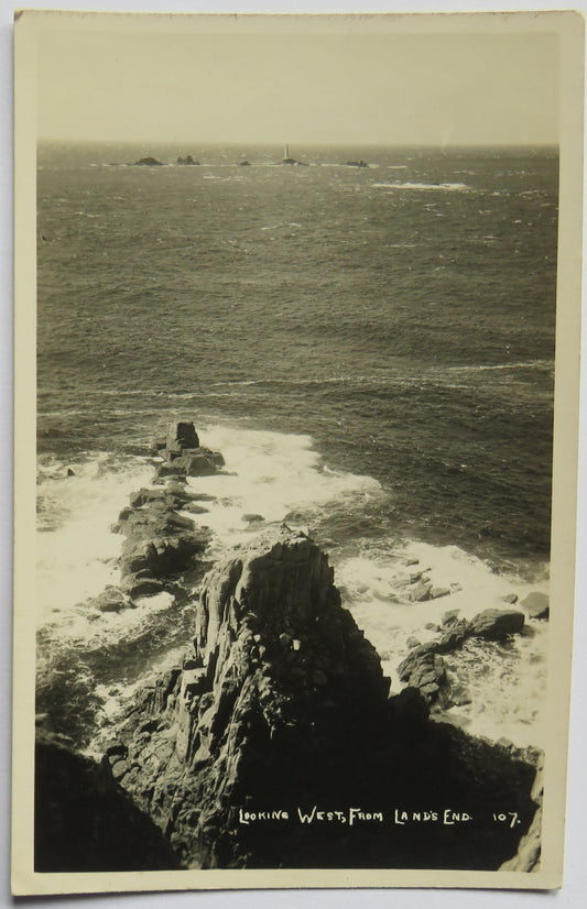 Vintage Postcard of Looking West from Land's End