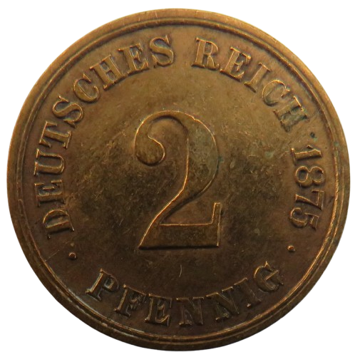 1875-A Germany 2 Pfennig Coin