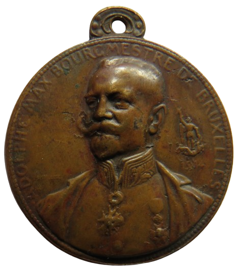 Adolphe Max Bourgmestre De Bruxelles 1914 WWI Medal