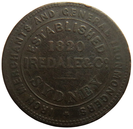 Australia 1820 Iredale & Co Sydney Iron Merchants Penny Token