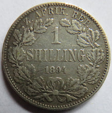 Load image into Gallery viewer, 1894 South Africa Silver Shilling Coin
