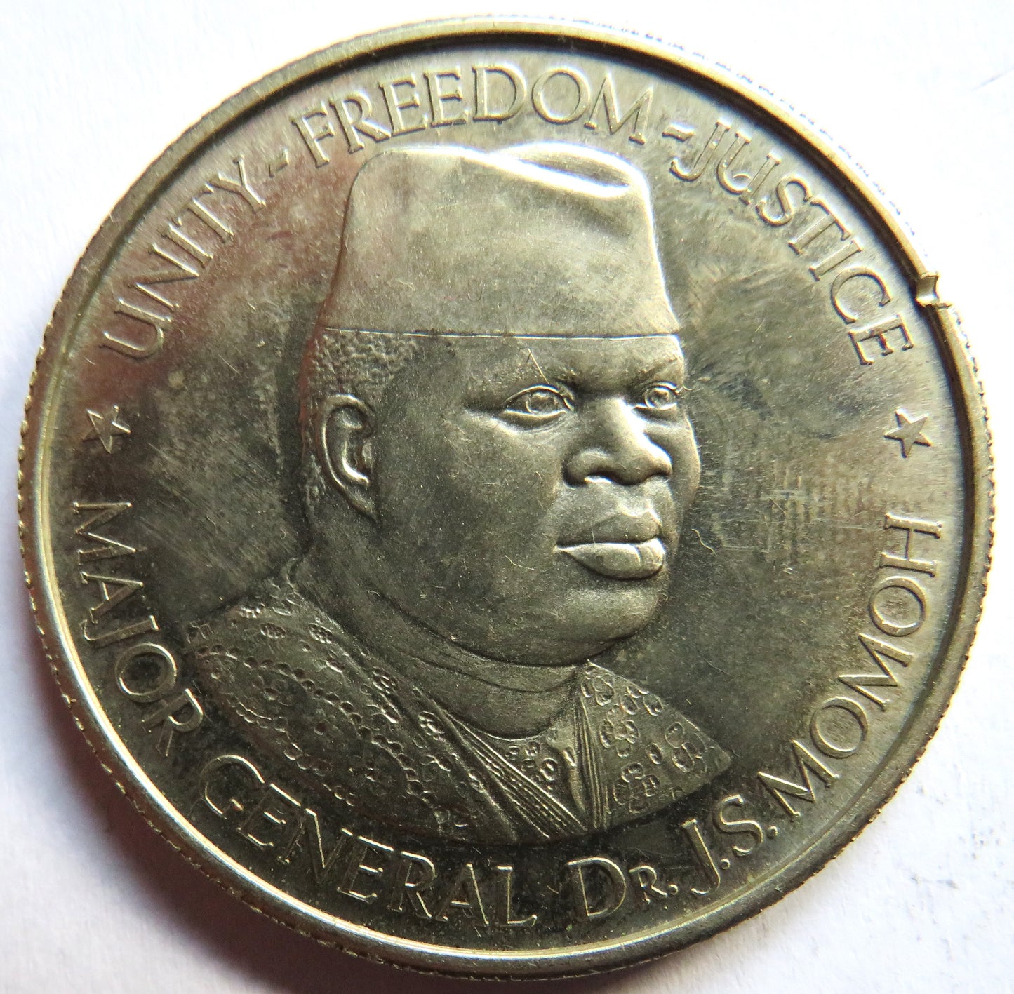 Major General Dr. J.S.Momoh Inauguration Ceremony 1986 Medal Sierra Leone