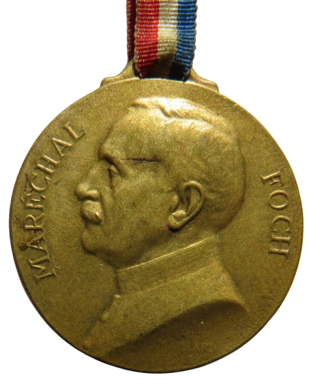 French WWI Medal Marechal Foch Commandant En Chief Des Armes Alliees Operant En France 1918