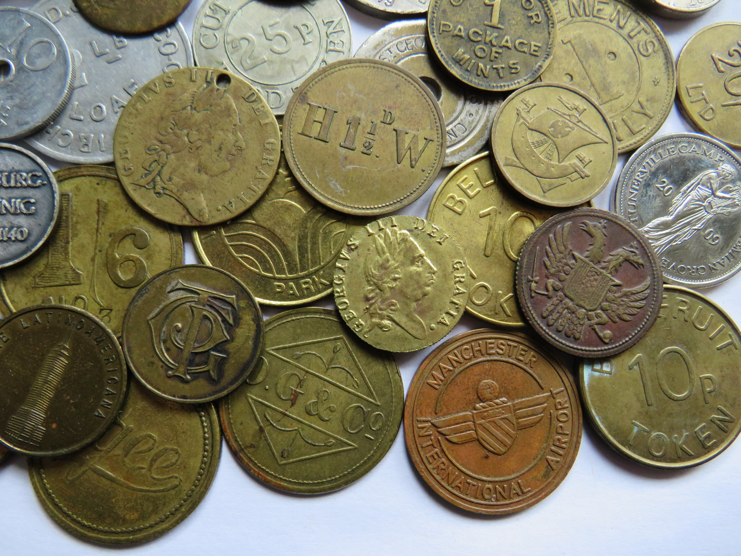Large Collection of Antique & Vintage Tokens, Inc Gaming Tokens etc