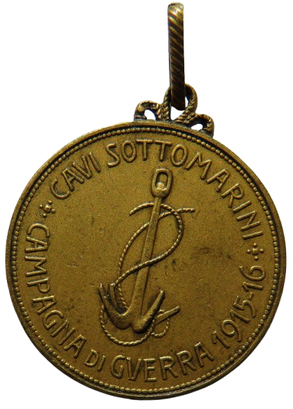 Campagna Di Guerra 1915-1916 Cavi Sottomarini Italian Medal WWI