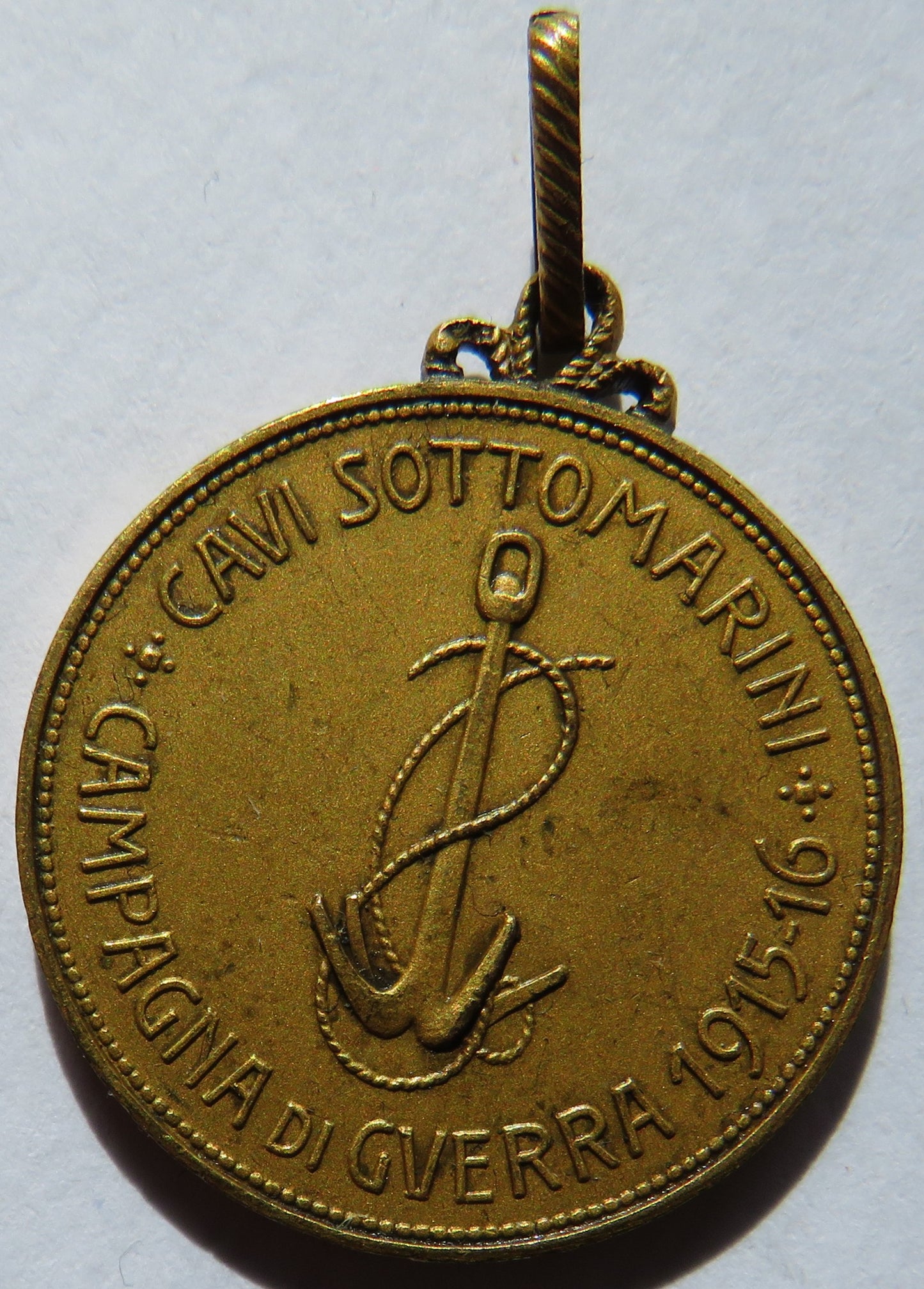 Campagna Di Guerra 1915-1916 Cavi Sottomarini Italian Medal WWI