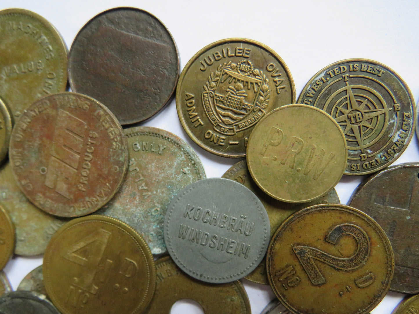 Large Collection of Antique & Vintage Tokens, Inc Gaming Tokens etc