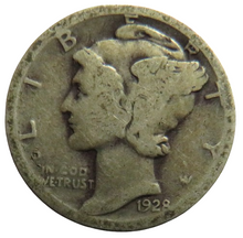 Load image into Gallery viewer, 1928 USA Silver Mercury Dime Coin
