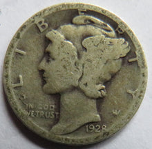 Load image into Gallery viewer, 1928 USA Silver Mercury Dime Coin
