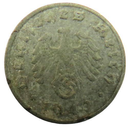 1943-A Germany 1 Reichspfennig Coin