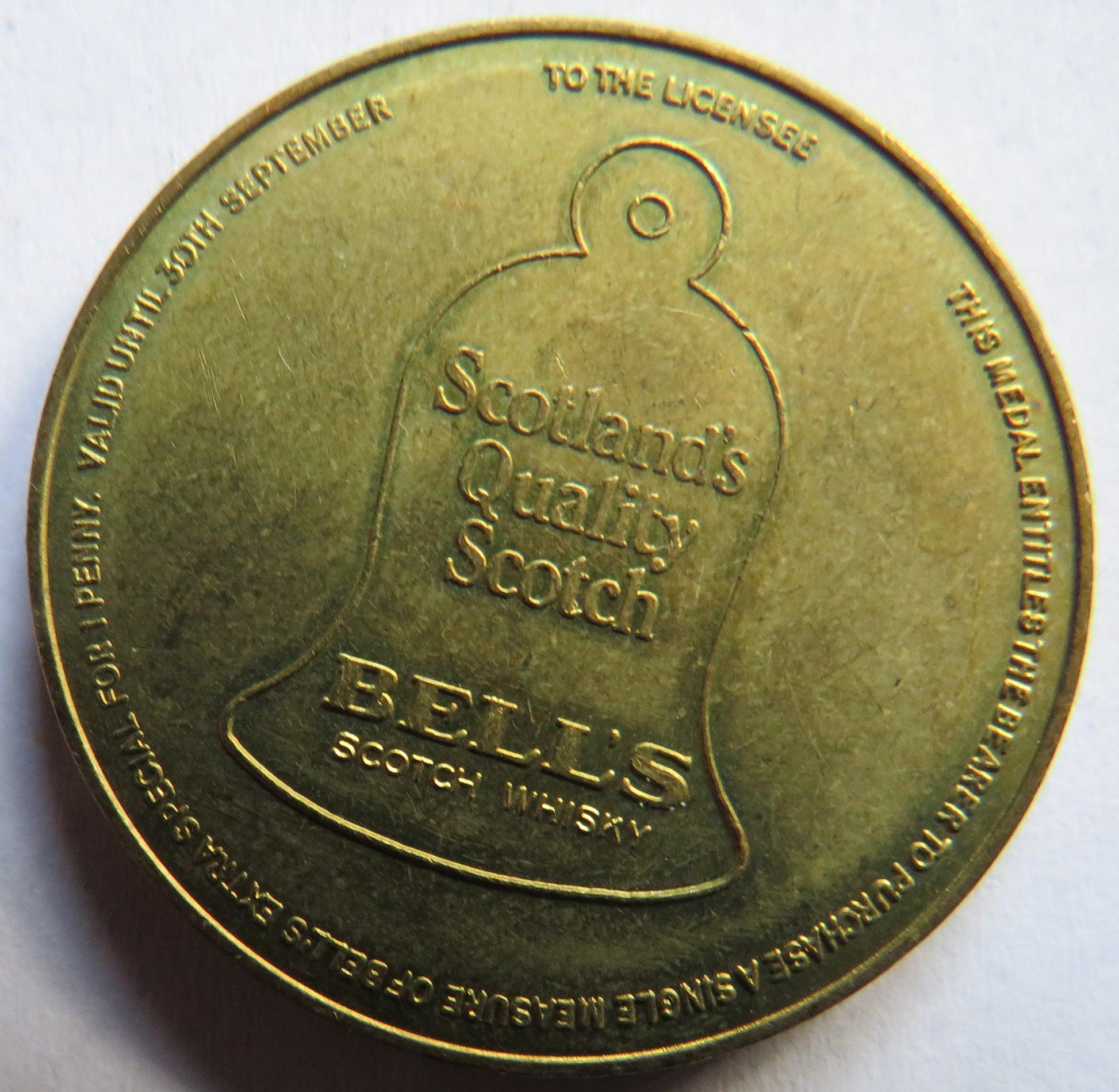 Token Bells Vintage Bell's Scottish Open Token / Medal – J.W.B Coins & Collectables