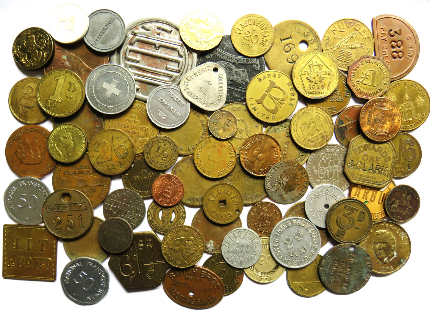 Large Collection of Antique & Vintage Tokens, Inc Gaming Tokens etc.