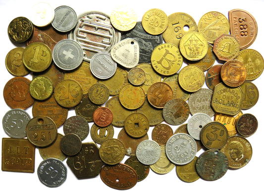 Large Collection of Antique & Vintage Tokens, Inc Gaming Tokens etc.