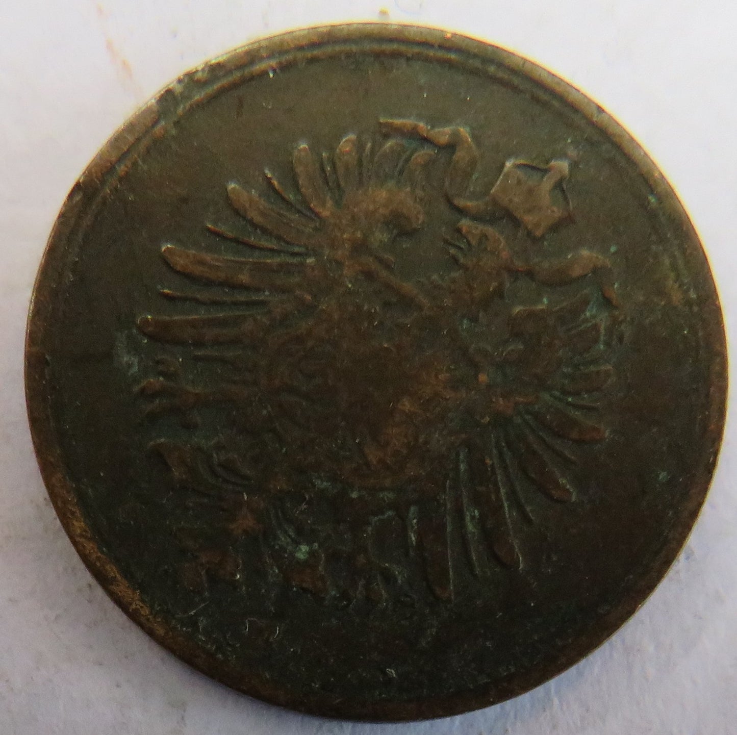 1889-F Germany One Pfennig Coin