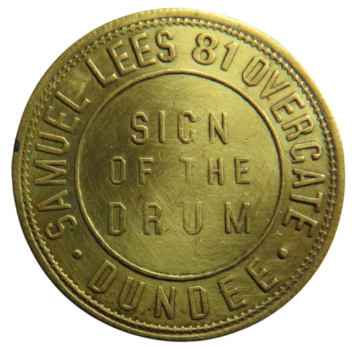Samuel Lees Dundee 1d One Penny Token Largest Fancy Emporium
