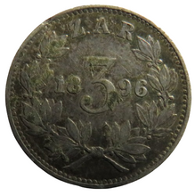 Load image into Gallery viewer, 1896 South Africa Silver Threepence Coin
