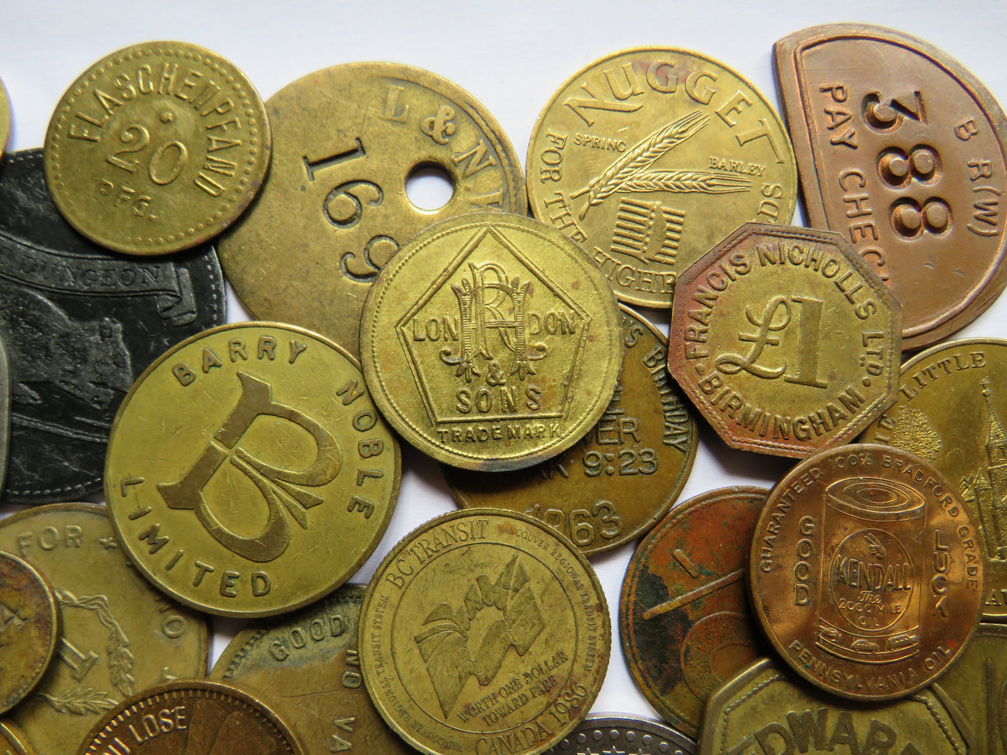 Large Collection of Antique & Vintage Tokens, Inc Gaming Tokens etc.