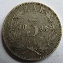 Load image into Gallery viewer, 1893 South Africa Silver Threepence Coin
