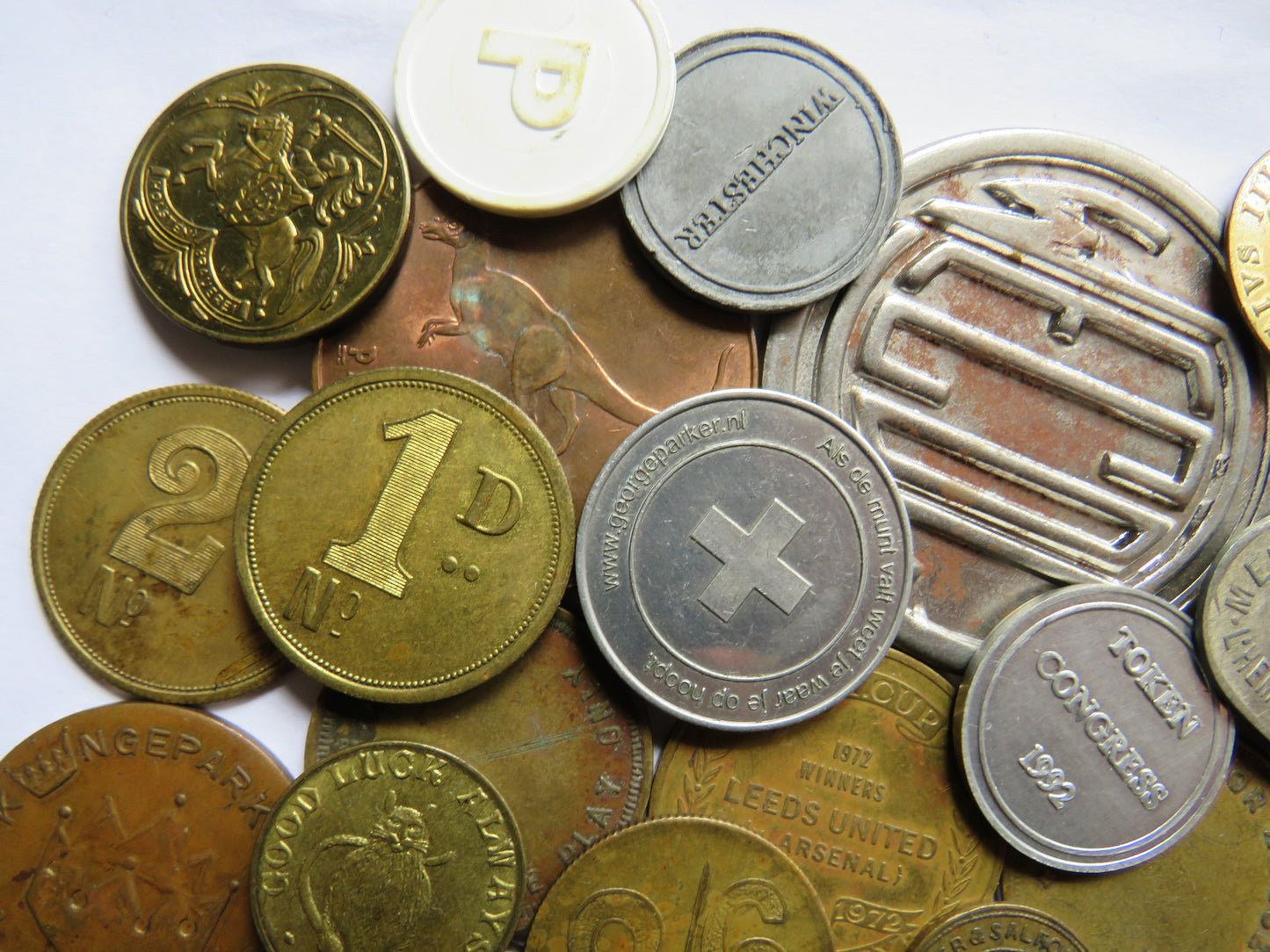 Large Collection of Antique & Vintage Tokens, Inc Gaming Tokens etc.