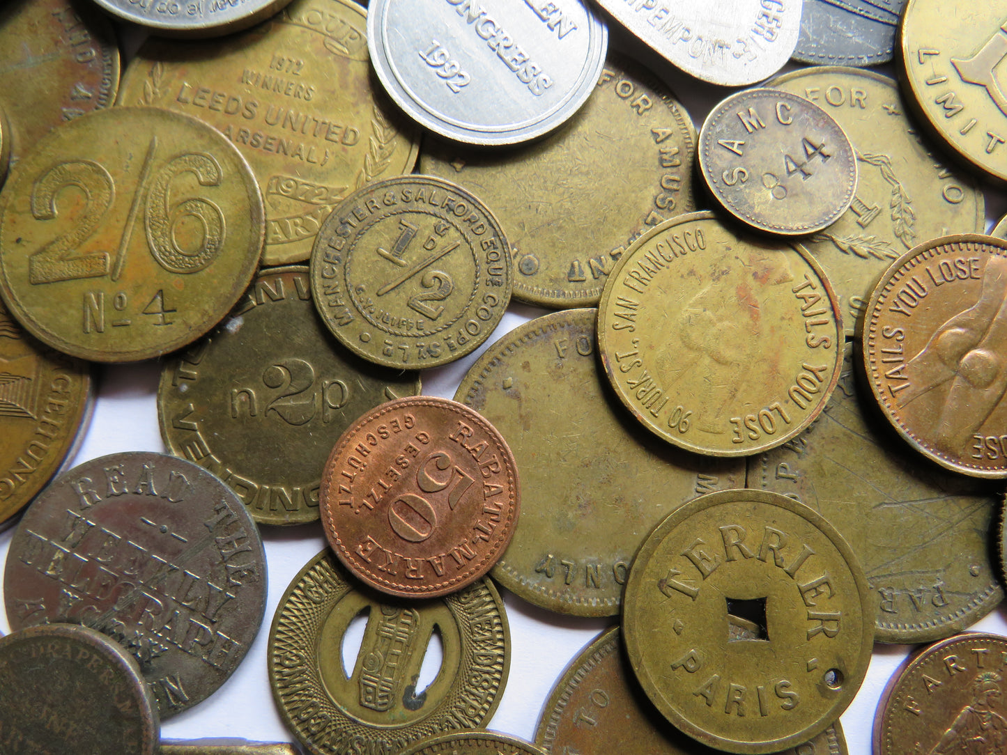 Large Collection of Antique & Vintage Tokens, Inc Gaming Tokens etc.