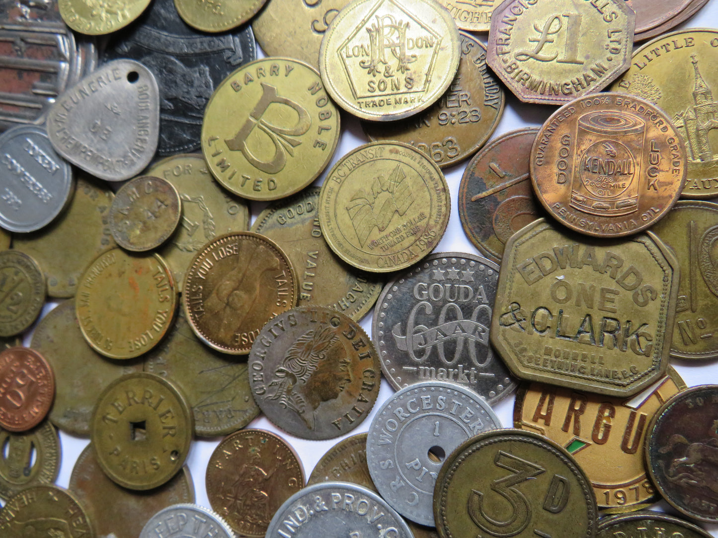 Large Collection of Antique & Vintage Tokens, Inc Gaming Tokens etc.