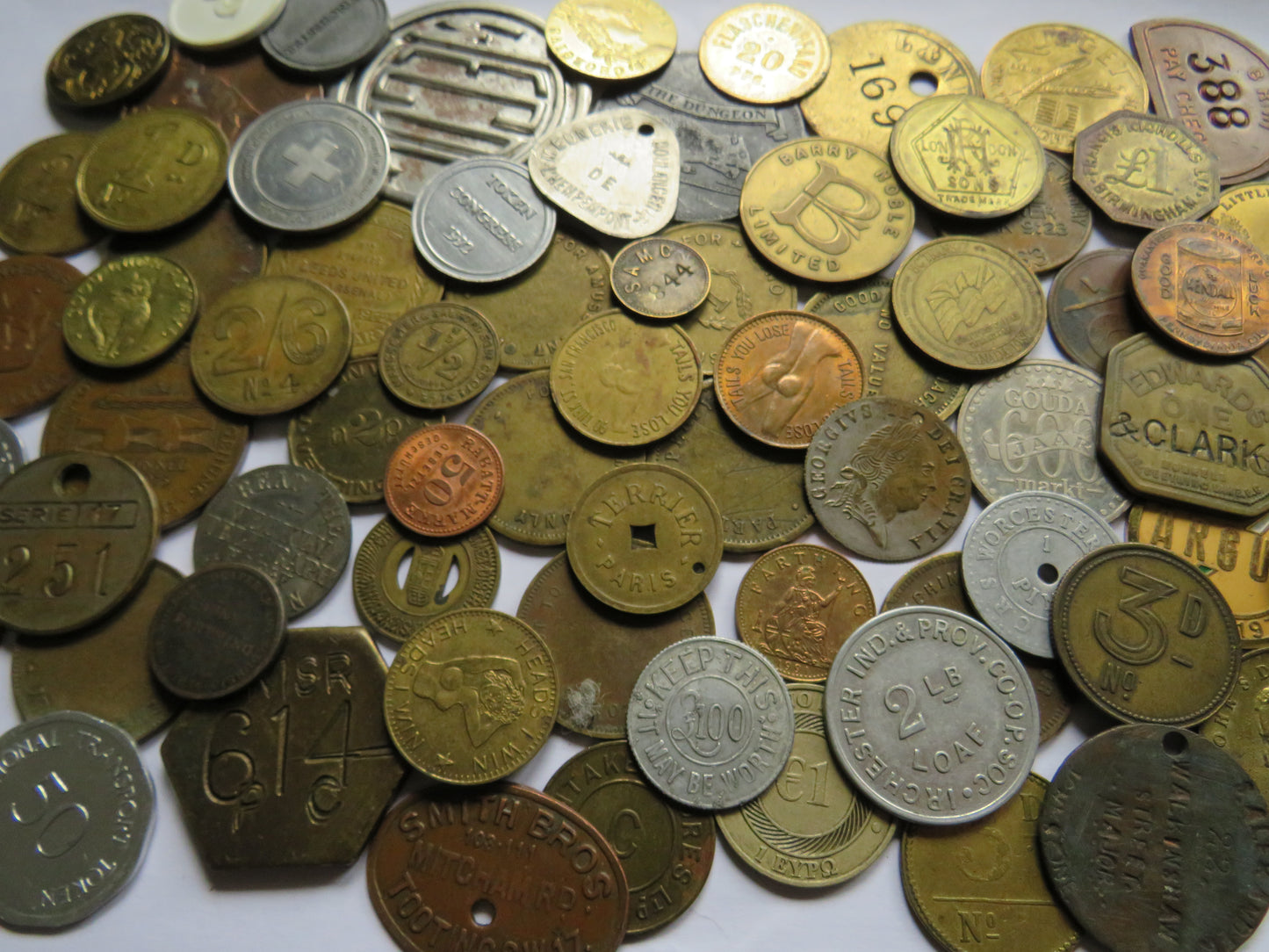 Large Collection of Antique & Vintage Tokens, Inc Gaming Tokens etc.